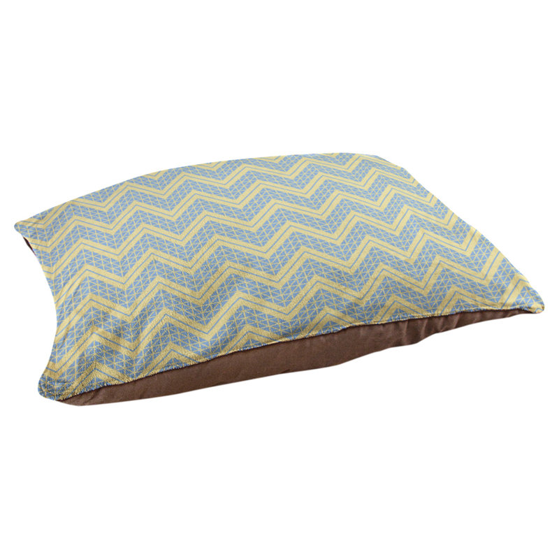 Coussin Chelan, Moyen (H 6,5 po x l 40 po x P 30 po), Jaune/bleu