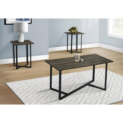 Ensemble de table, ensemble de 3 pièces, bout, salon, contemporain, moderne