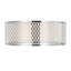 Plafonnier encastré 17 po - 3 lumières, nickel satiné, design minimaliste moderne, éclairage de plafond pour couloir, chambre à coucher, cuisine-747328742