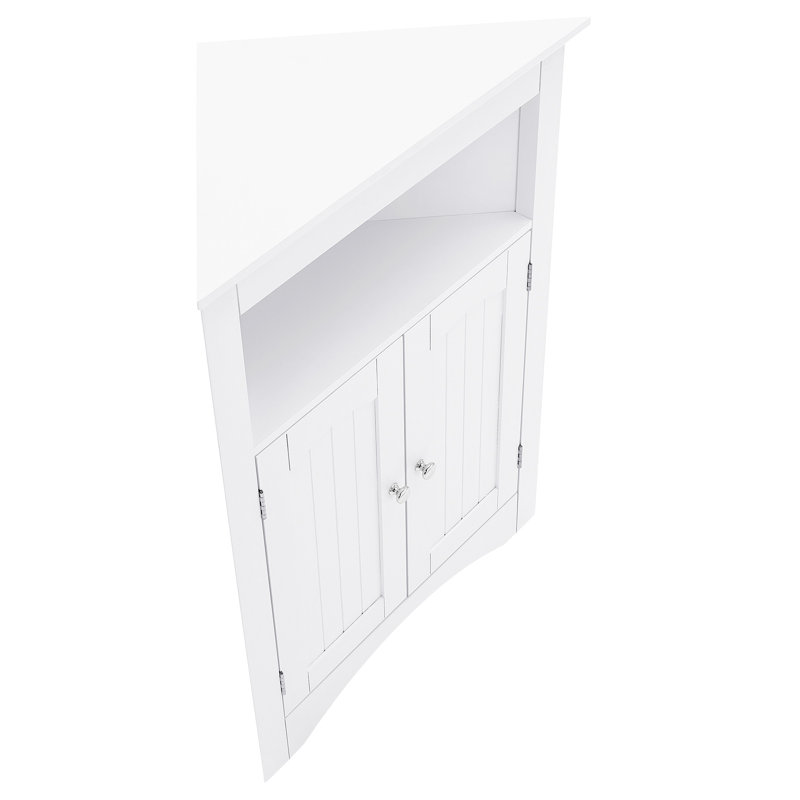 Buffet multifonctionnel blanc pour salle de bain et cuisine, profondeur de 24 pouces, planches réglables, armoire de rangement imperméable avec tablettes à portes, profondeur de 24 po, 26,4 lb, facile à assembler