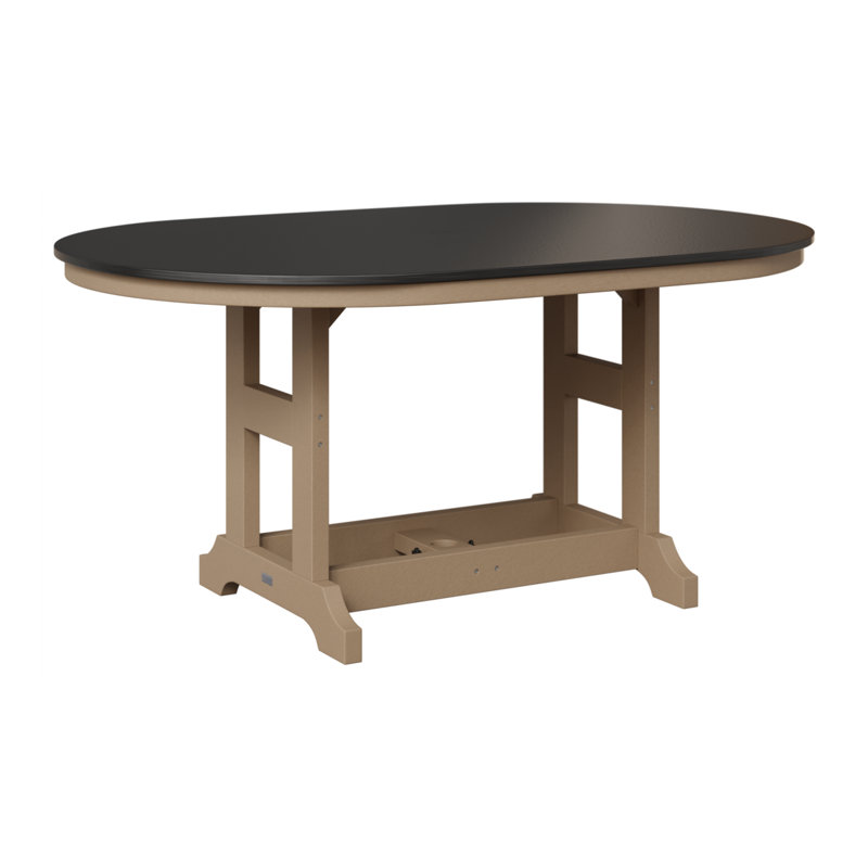 Table de salle à manger Berlin Classic, Noir martelé, Bois vieilli