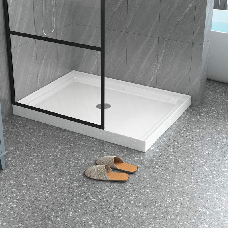 35.5'' W 35.5'' D Square Shower Base, White