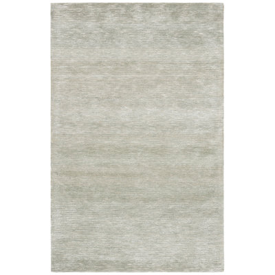 Akshada Hand Tufted Viscose/Wool Rug in Green
