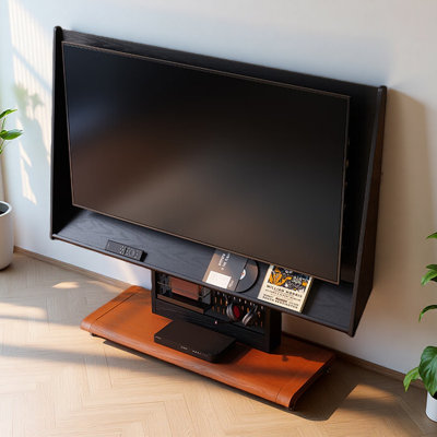 French Retro Design Black TV Cabinet