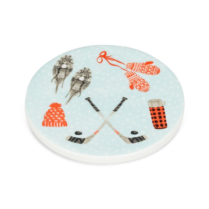 Sous-verres d'hiver à l'extérieur