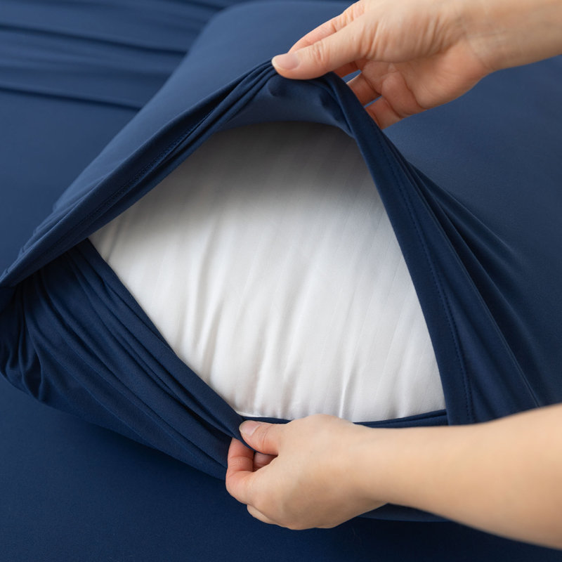Ensemble de draps en jersey ultra doux toutes saisons Barossa Design, Ensemble de draps pour grand lit avec 2 taies d'or