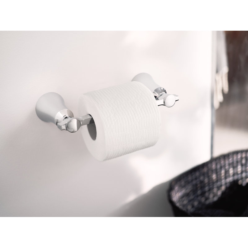 Porte-papier hygiénique mural pivotant Flara, Chrome