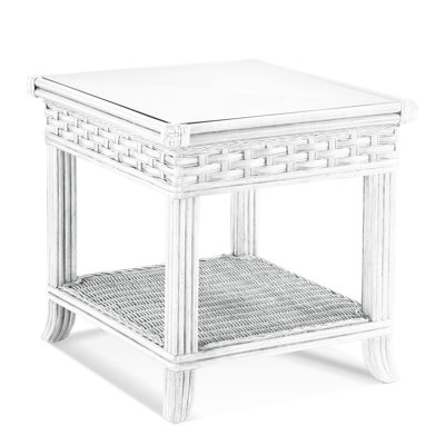 Somerset Glass Top End Table with Storage by Braxton Culler