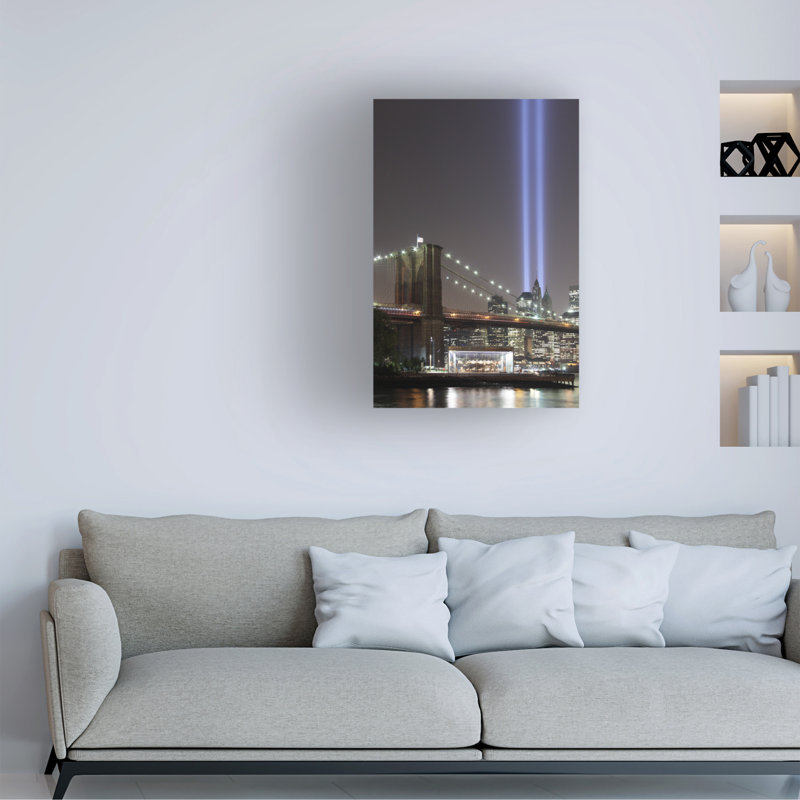 Art mural sur toile tendue - "911 Tribute 2" de Chris Bliss pour décoration de salon, de chambre à coucher ou de bureau - 12 x 19