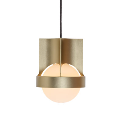 Loop Single Pendant In Dark Grey With Sphere IV