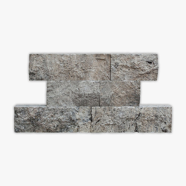 Silver Silver Splitface 4xFL Travertine Wall Tile