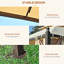 Outdoor Patio Gazebo With Polyester Privacy Curtains