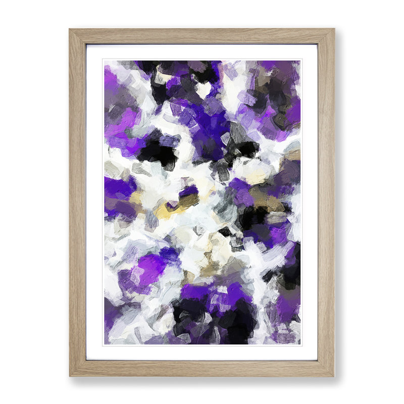 Do Right Abstract - Single Picture Frame Painting, 64cm H x 46cm W x 2cm D, Oak