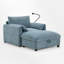 Fauteuil d'appoint rembourré avec repose-pieds avec rangement-343178774