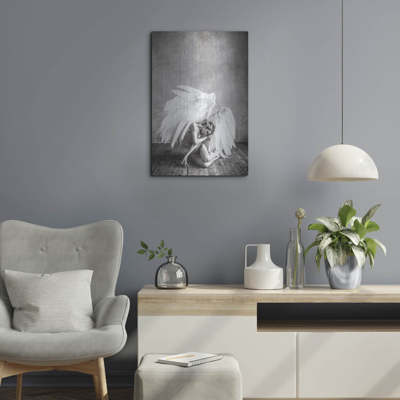 «Angel» par Photoinc Studio, art mural en métal, H 24 po x l 16 po