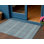 Tapis bleu sarcelle bleu turquoise et gris à motif floral lavable