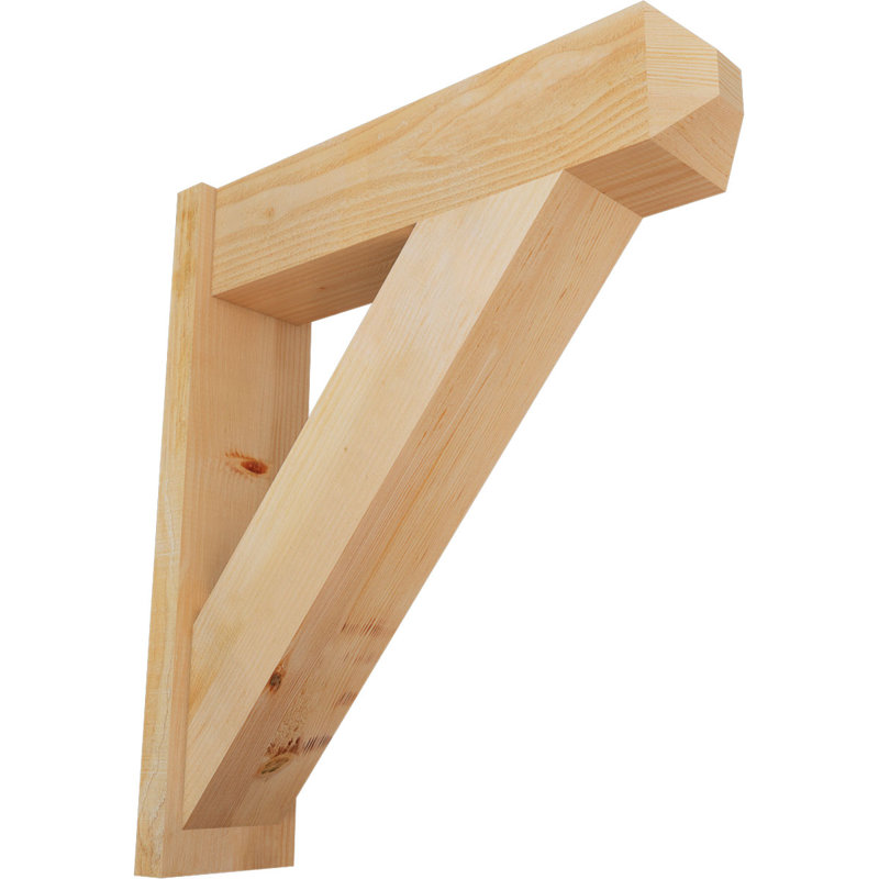 Artisan traditionnel en bois rustique, Sapin Douglas de 8 po (sciage brut), P 30 po x H 34 po