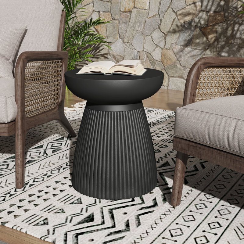 Maiklas 20''H Outdoor MGO Side Table, Sand