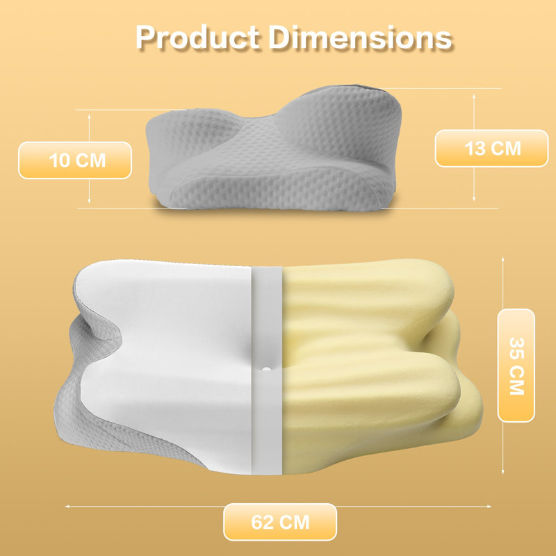 Medium-Support Memory Foam Pillow for Sleep, Quiet, Suitable for Side Sleep Stomach Sleep, White