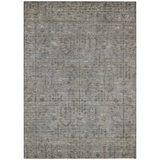 3' X 5' Silver Southwestern Washable Indoor Outdoor Area Rug