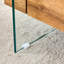 Table basse moderne à deux niveaux de 43,3 pouces - verre trempé transparent et grain de bois naturel, conception de rangement multifonctionnelle. L'étage inférieur comprend un tiroir. Peut être utilisé comme table basse, table d'appoint, etc.