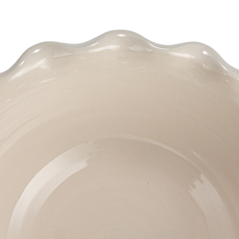 Palmer Round Stoneware Bowl With Scalloped Edge