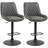 Swivel Upholstered Adjustable Height Counter Stool with Metal Frame