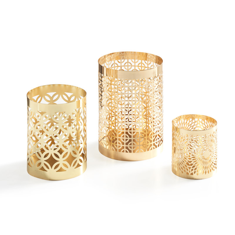 Metal Tabletop Hurricane Candle Holders