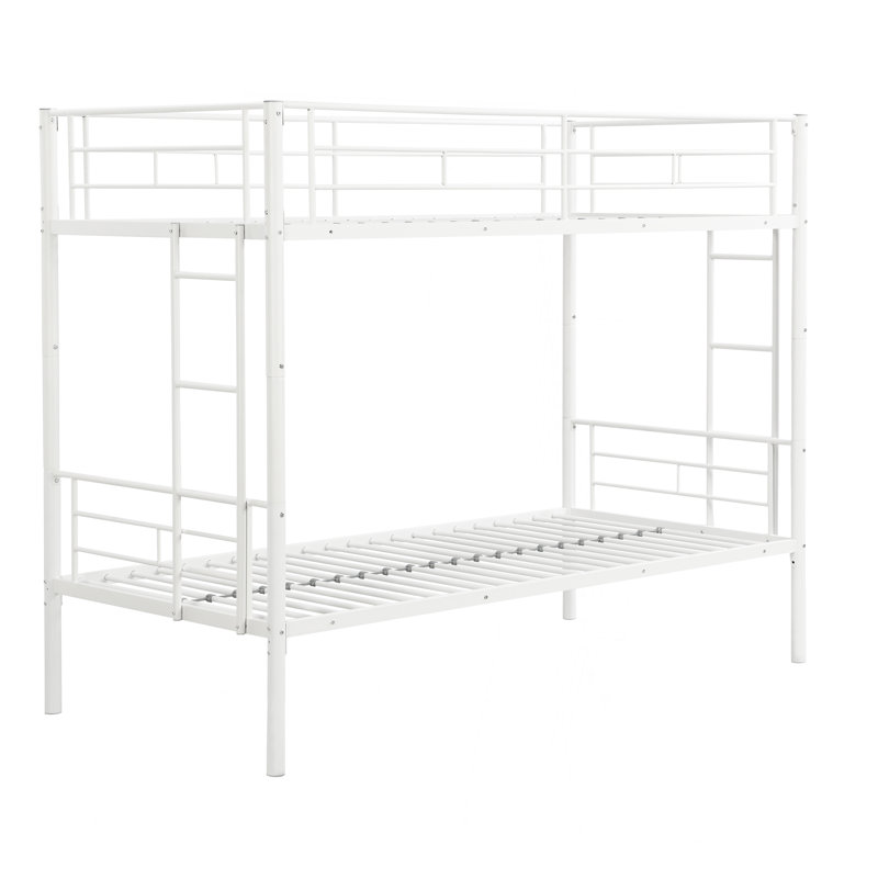 METAL BUNK BED  WHITE, White
