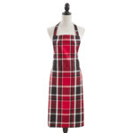 Aadiv Plaid Cotton Bib Apron