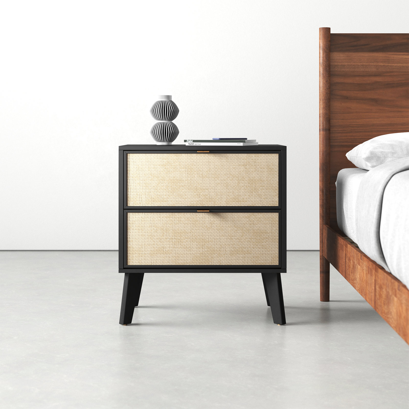 Raenada 2 - Drawer Nightstand, Black