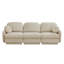 Canapé 105 po en chenille de 105 po, coussins ronds et coussins de dossier matelassés exquis, pieds de cadre de base encastrés, assise ergonomique, assemblage facile, canapé à assise profonde-708636497-708636500