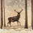 Roe Deer in Winter Landscape - Rustic Metal Print for Decor