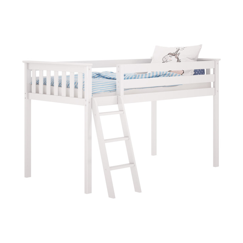 Jefferies Twin Solid Wood Loft Bed | Harriet Bee