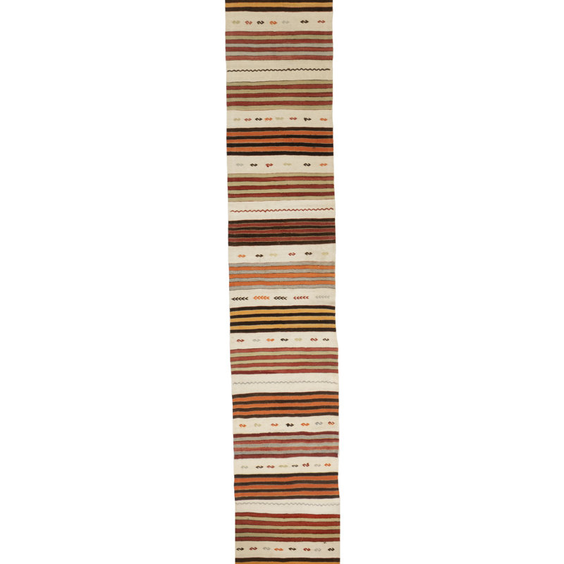 One-of-a-Kind 2' X 24' Flatweave Area Rug