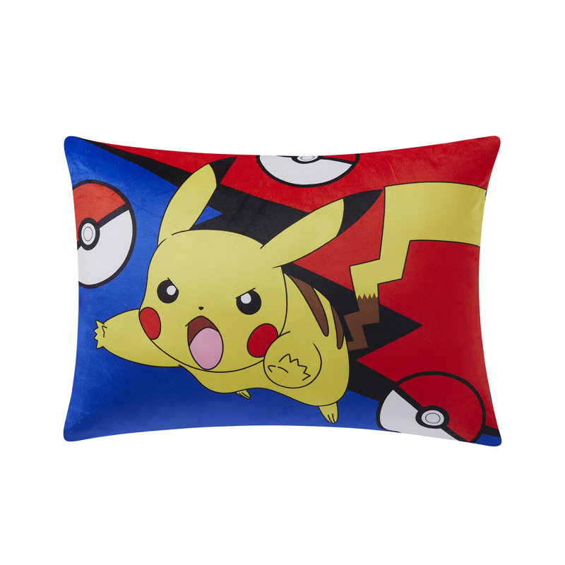 Ensemble de coussin pour enfant avec taie d'oreiller amovible Pokemon Pikachu
