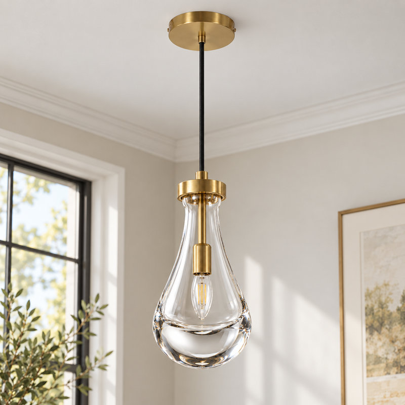 Luminaire suspendu en verre 1 lumière
