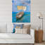 Voilier sur les vagues de l'océan bleu - peinture sur toile-67417631-67417642