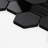 Midnight Absolute Black 3" x 3" Hexagon Porcelain Mosaic Floor & Wall Tile