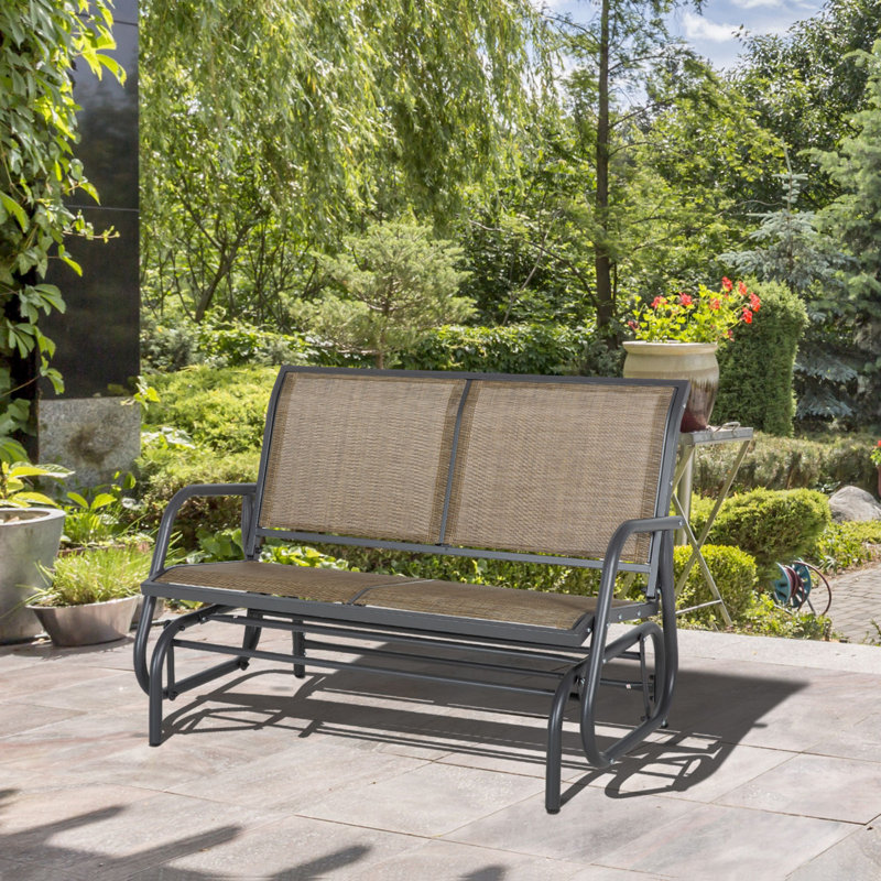 Causeuse de balançoire double pour 2 personnes, Brun