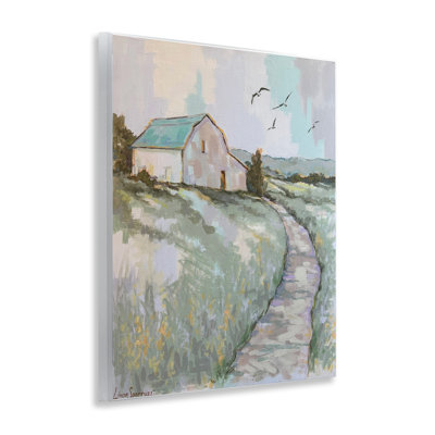 «Peaceful Homestead Landscape», plaque murale par Linda Sperruche