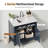 36" Free Standing Single Bathroom Vanity with Engineered Marble Top, Ceramic Sink, Backsplash-50708566