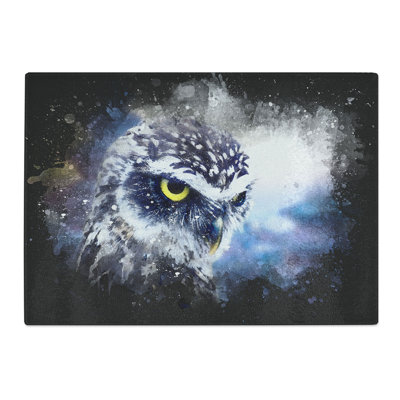 Tempered Glass Owl in Nepal Chopping Board