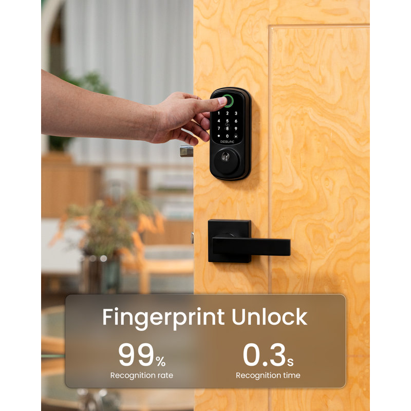Desloc Fingerprint Smart Lock And Lever Handle With Bluetooth