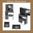 29 Inch Compact Vanity Desk with Sliding Mirror, Space-Saving Dressing Table and Stool Set-1070429883