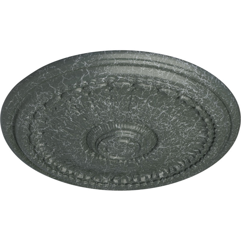 Médaillon de plafond Endurathane Loera, DE 26 5/8 po x P 4 1/2 po x P 1 3/8 po (convient aux auvents jusqu'à 6 1/4 po), fini craquelé peint à la main