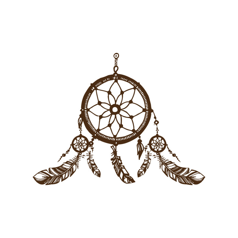 Décalcomanie murale dreamcatcher, Brun