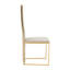 Karyn 46cm H Polyester Blend Upholstered Metal Cantilever Chair in Gold