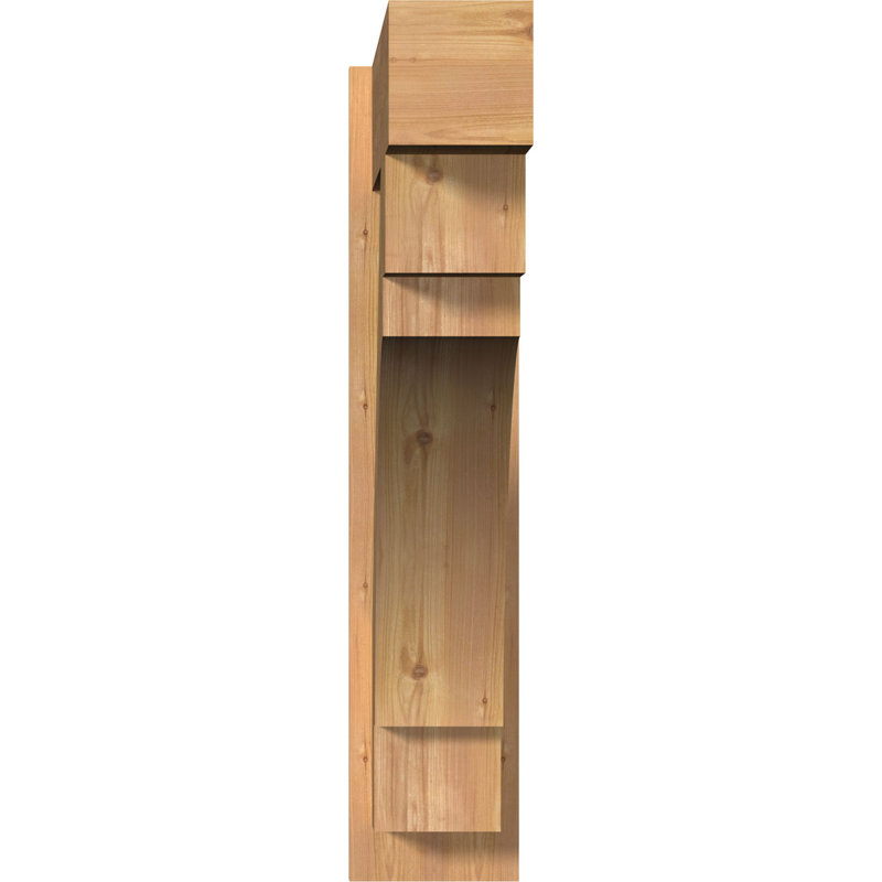 Persienne en bois Merced Block Rustic Timber, P 36 po x H 36 po, 5 1/2" W Douglas Fir (Smooth)