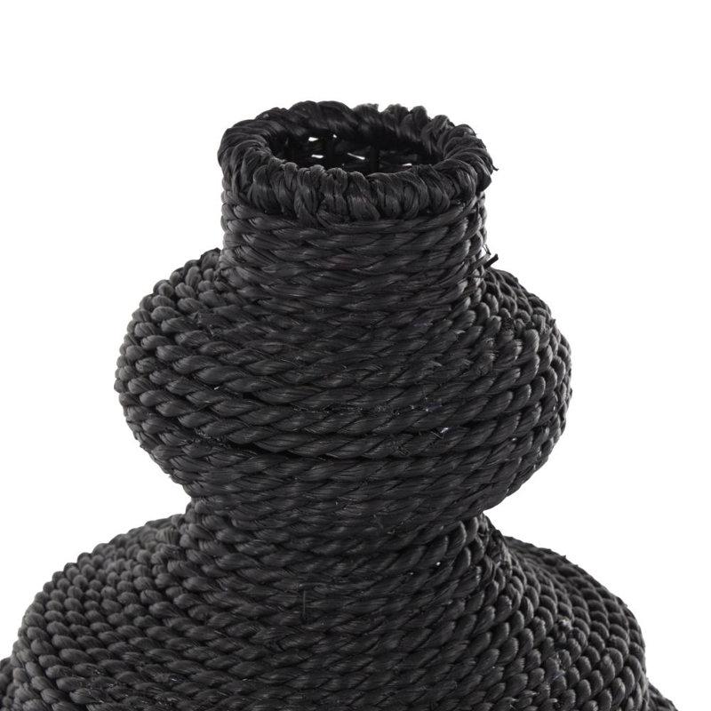 Vase de table en rotin Verano, Black